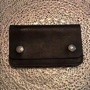 “Biker” wallet. Black all leather